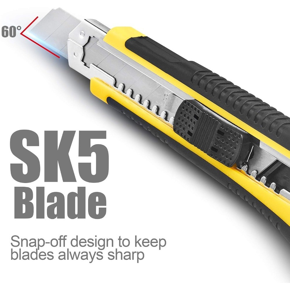 Utility Knife Box Cutter Retractable Self Loading Heavy Duty Snap Off Quick