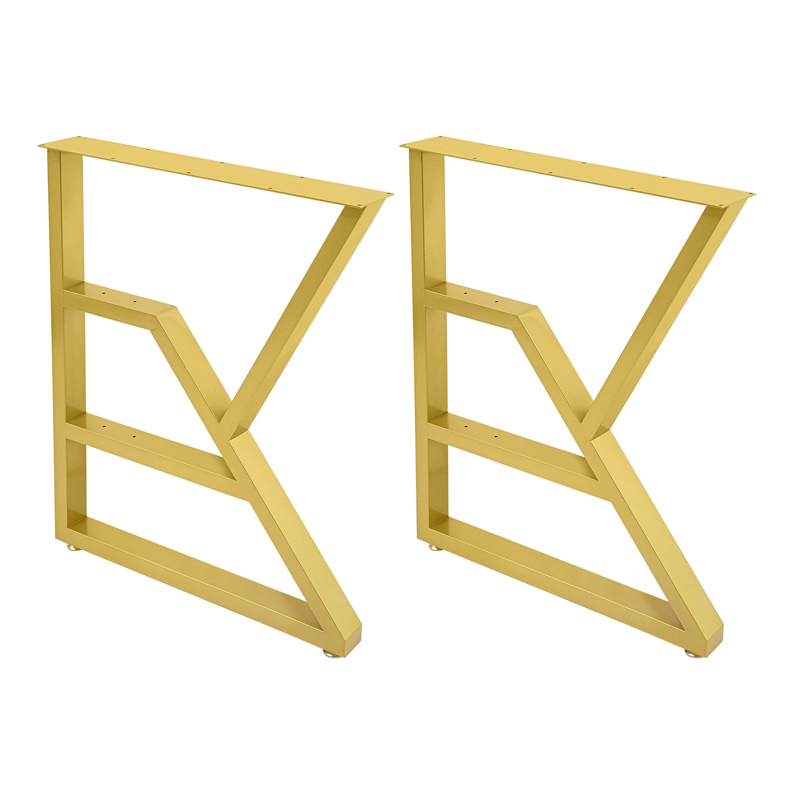 2Pcs 3-Tier Metal Table Legs, 28-Inch Metal Desk Legs K-Shaped Table Legs New.