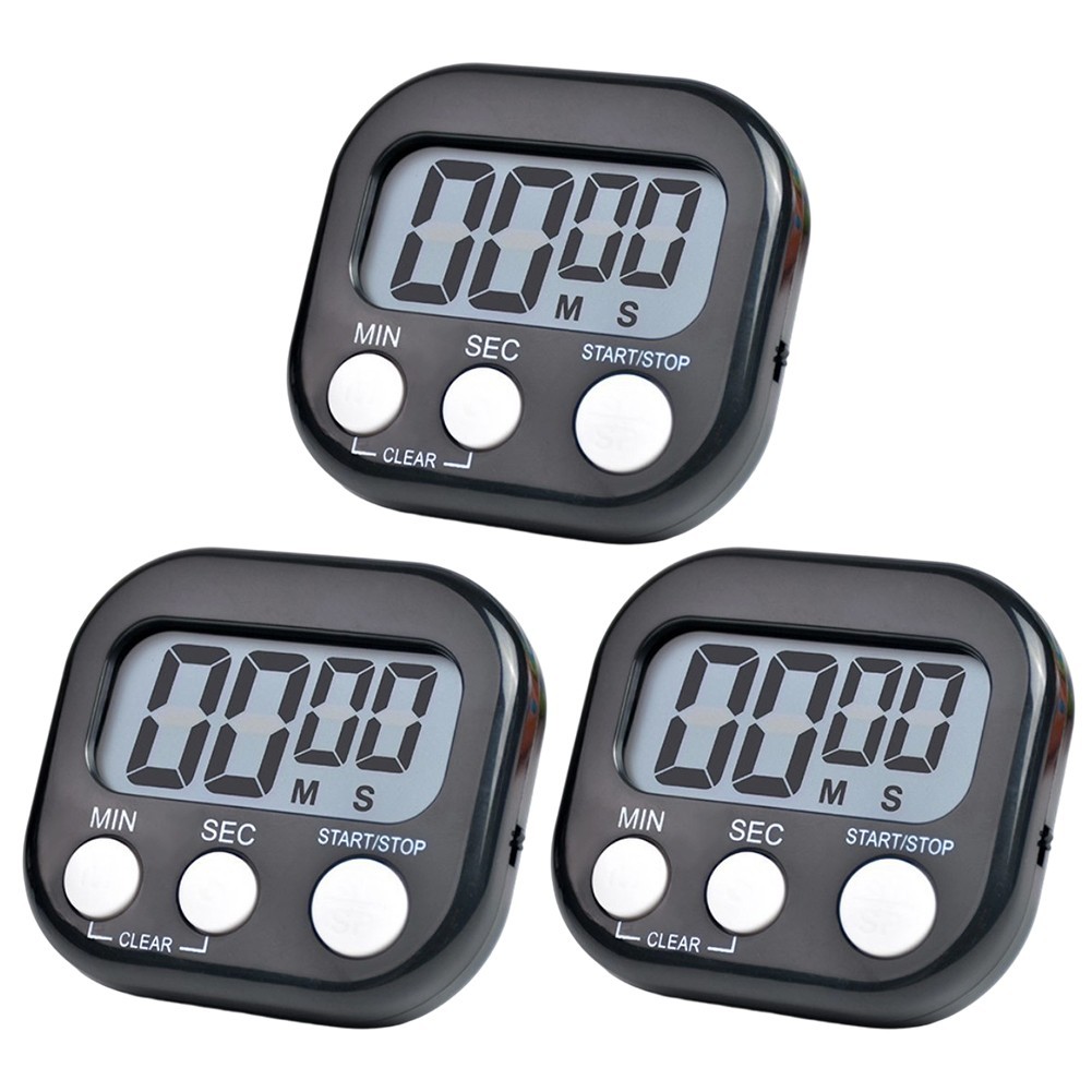 Digital Egg Timer 3 PCS Set With Folding for stand Loud Alarm For Cooking Sport