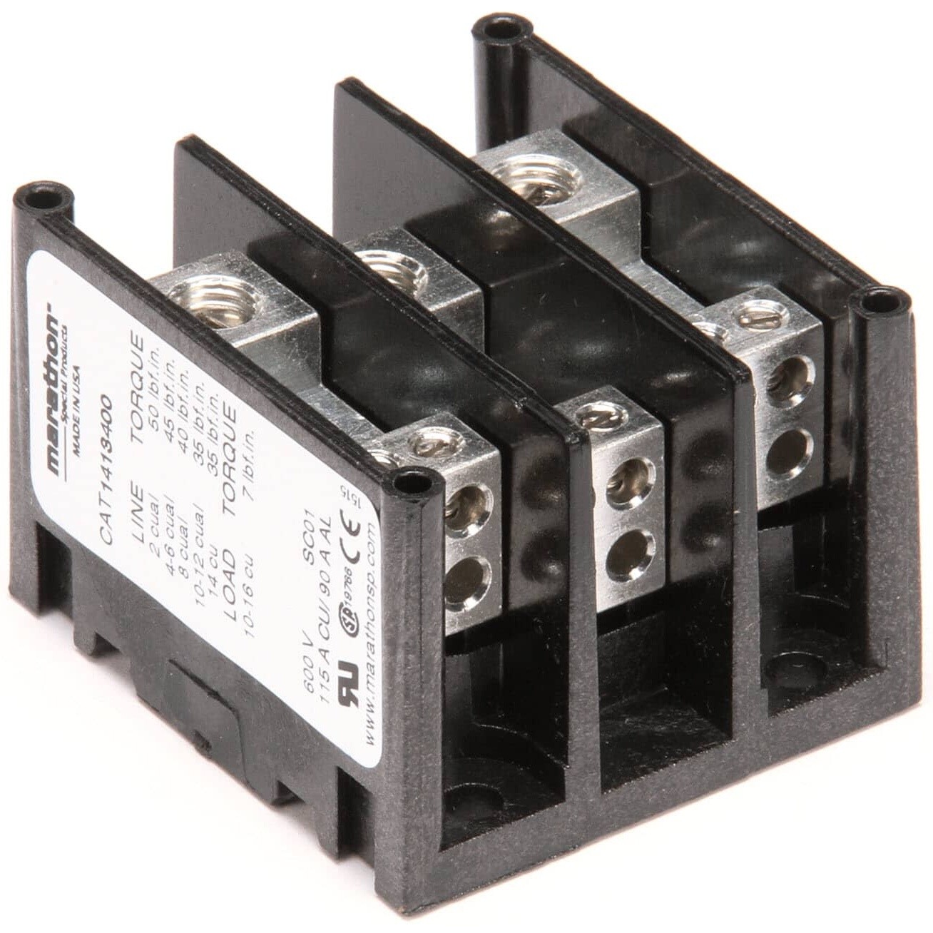Duke 153210 Block, Power Distribution3P 600 Volt 115