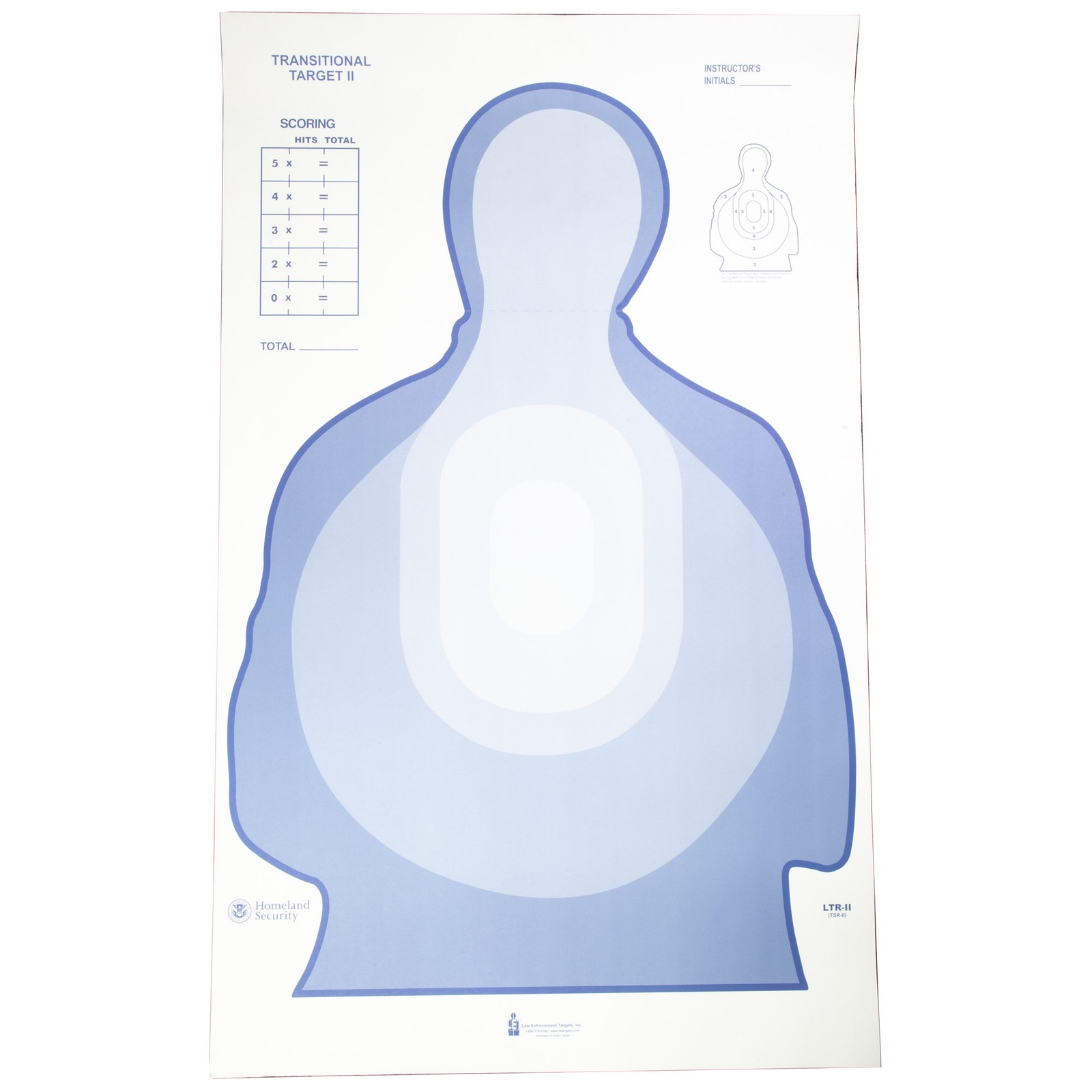 Action Target US Dept Treasury Transitional Target II 24.5x40 100 Pack