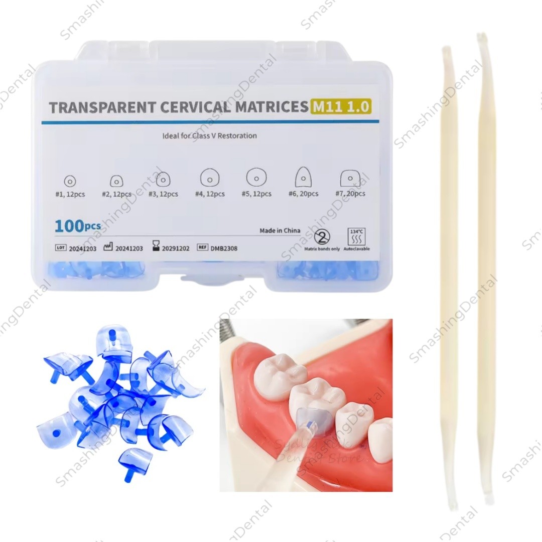Dental Matrix Blue Transparent Cervical Matrices Composite Gingival Retractor