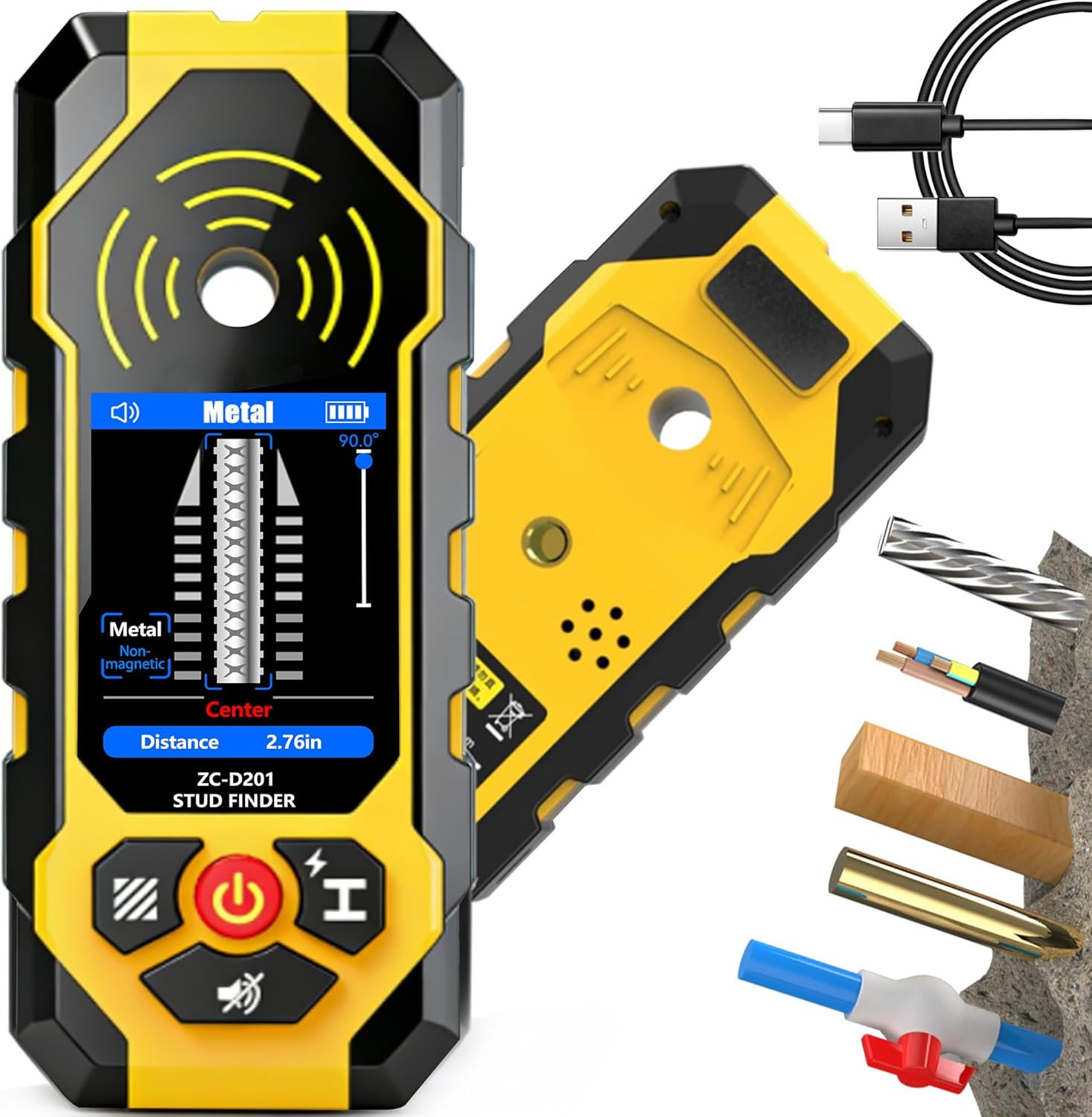 Stud Finder Wall Scanner 4-in-1 Electronic Wall Stud Detector Accurately locates