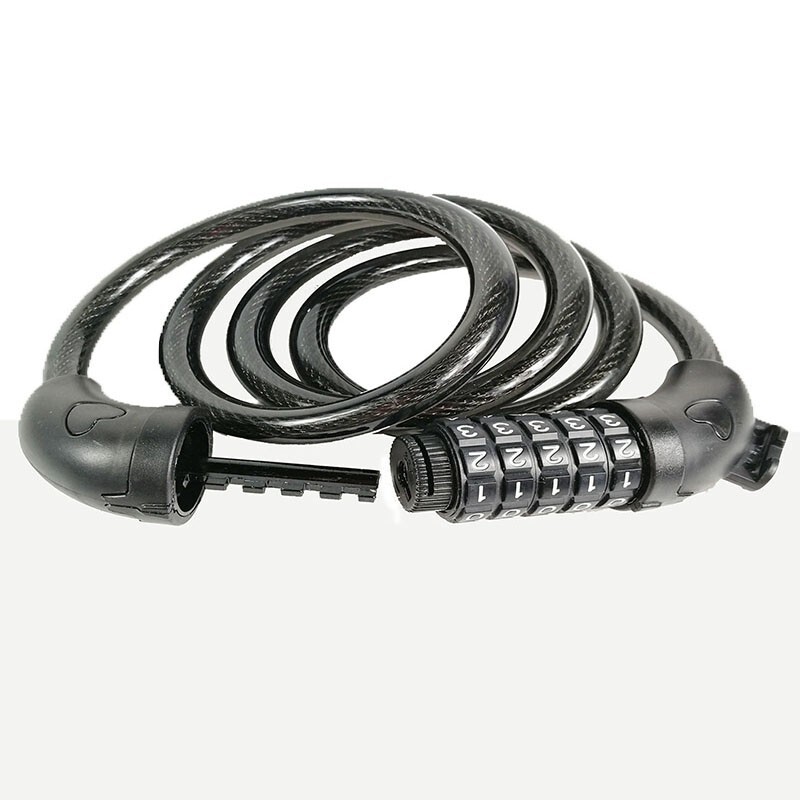 1 PC Black Bicycle Lock Cable Chain Lock 5 Digit Combination Password 40" Long