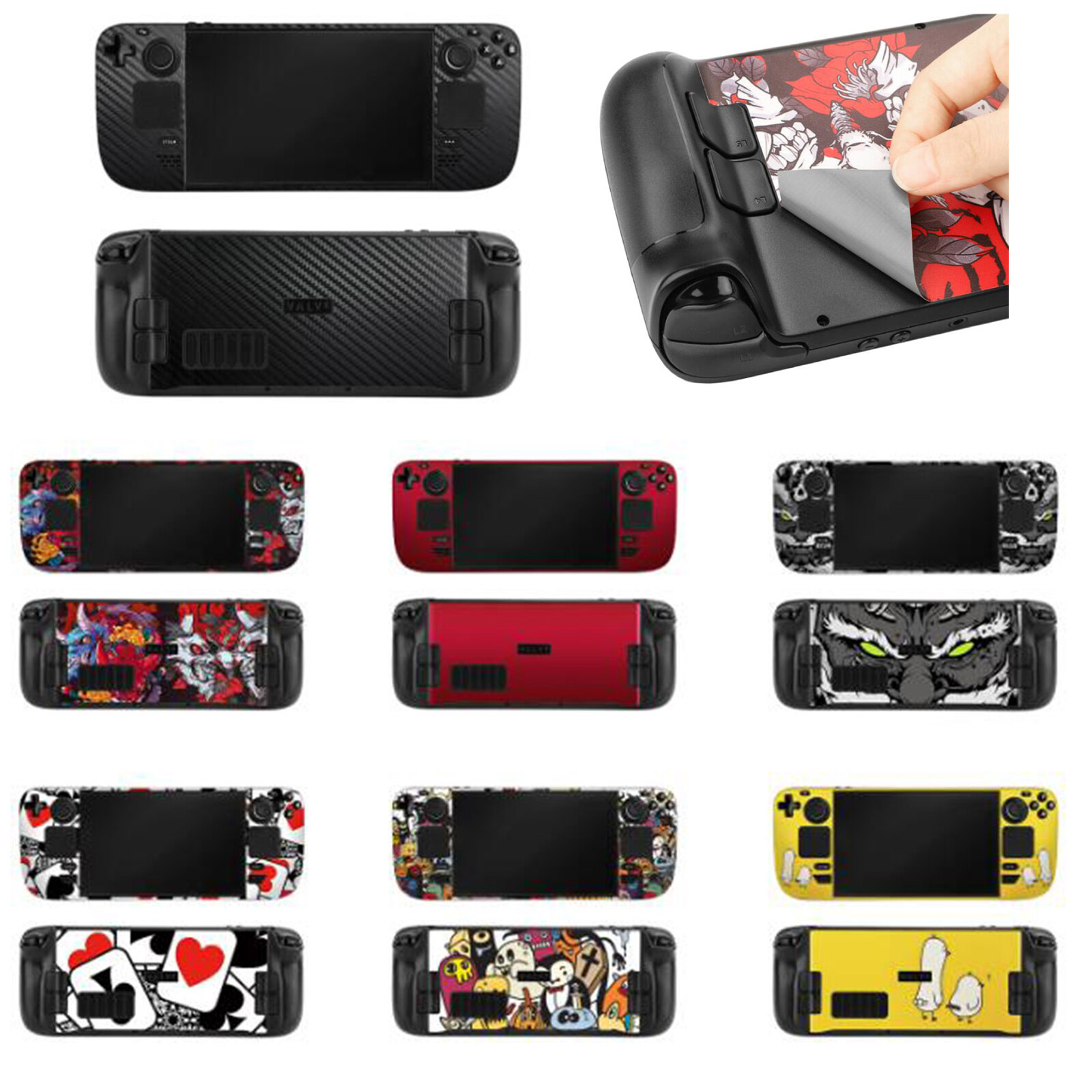 For Steam Deck Sticker Protection Set Full Protective Skin Decal Vinyl Stickers