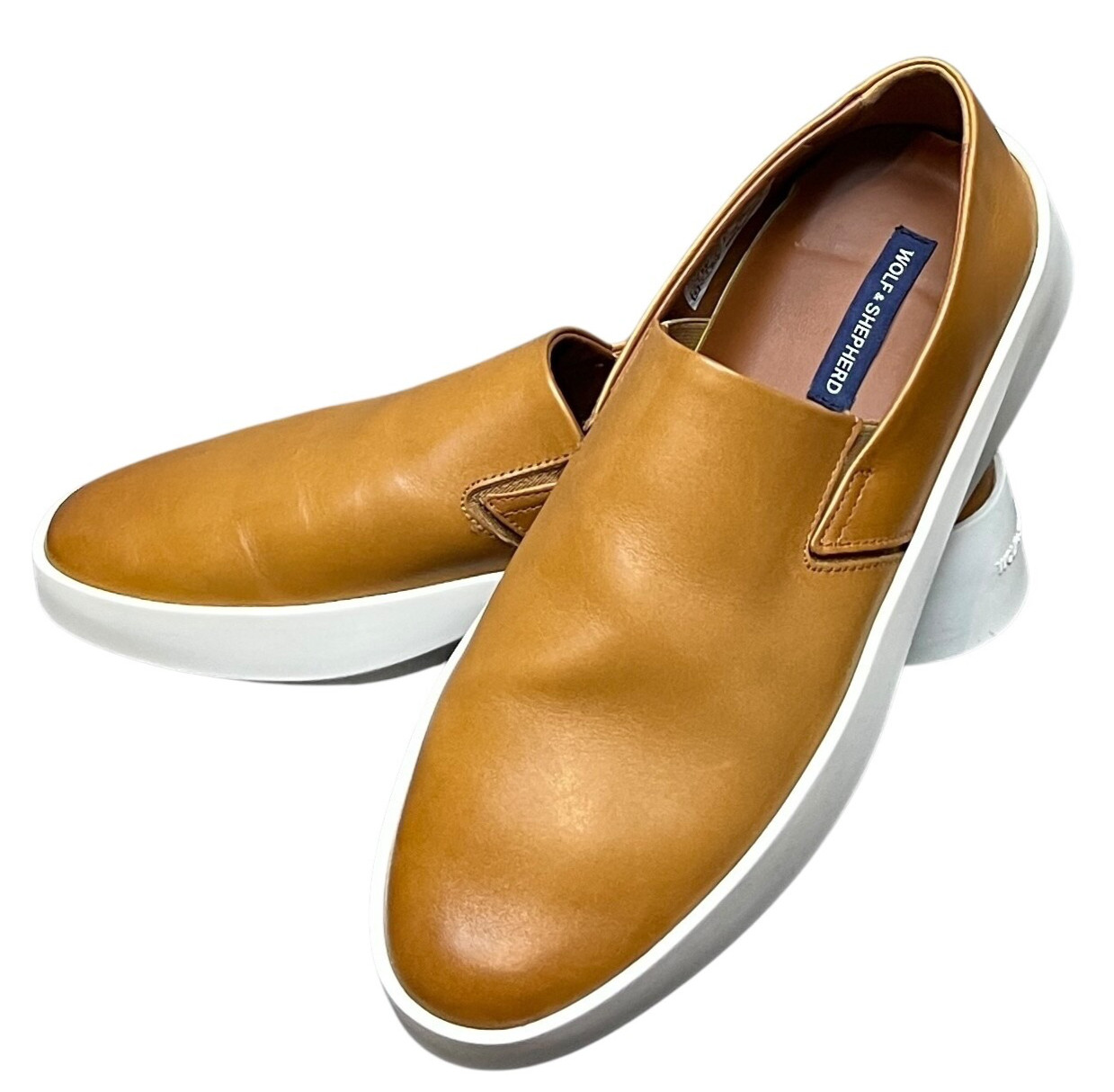 Wolf And Shepherd Cruise Slip-On Sneaker Women's US 9 EU 40 Honey Brown Leather