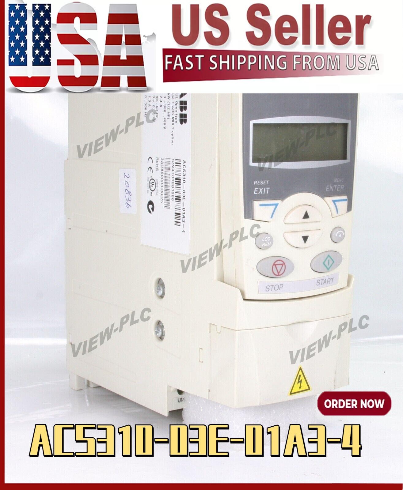 Abb Inverter ACS310-03E-01A3-4 380...480V 2.4A .37kW 0.5Hp US Free TAX