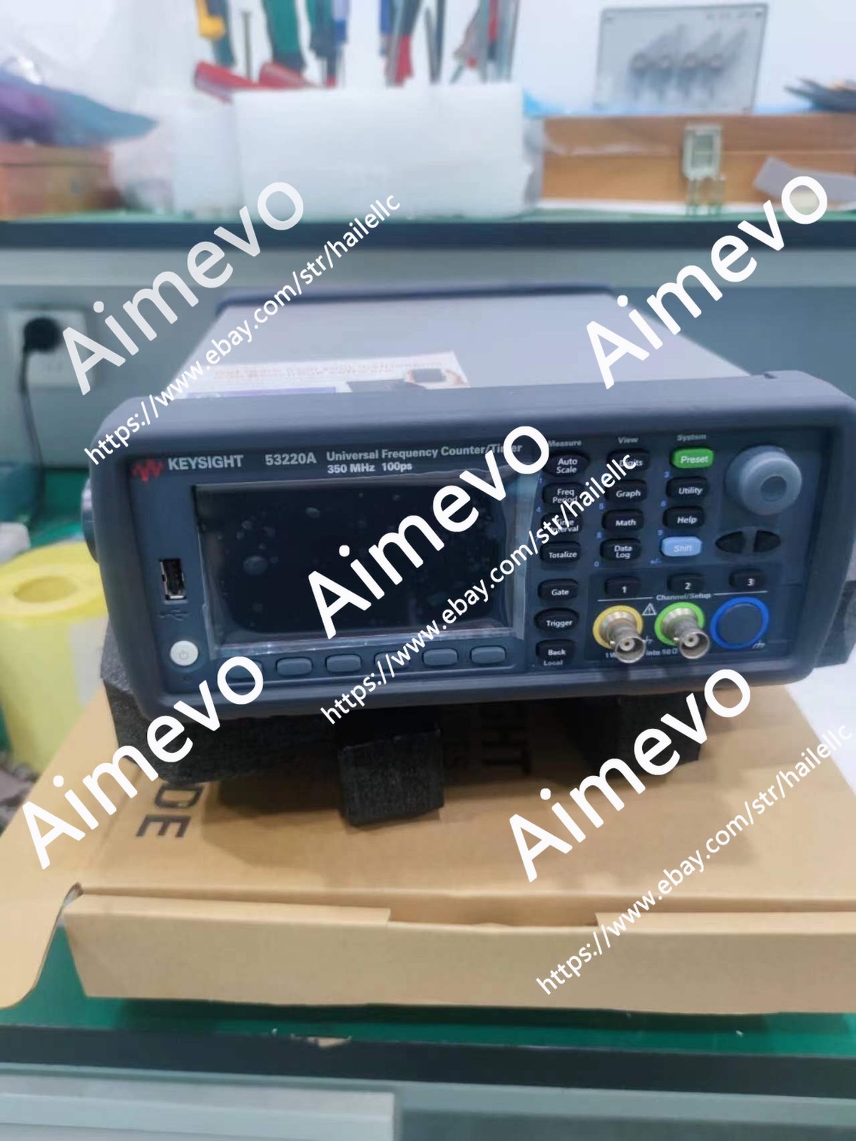 Agilent/Keysight 53230A 350MHZ Universal Frequency Counter/Timer BLACK NEW