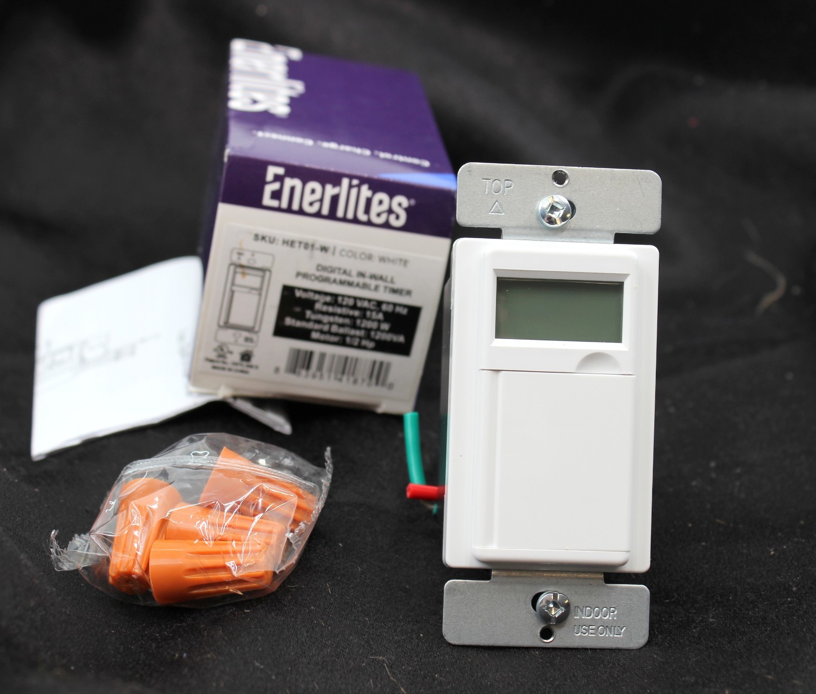 Enerlites 7 Day Digital In-Wall Programmable Timer HET01-W