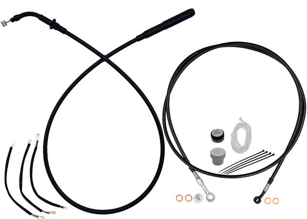 Fat Baggers EZ Install Cable Kit for 12" Ape Bars Black/Black #249012-B