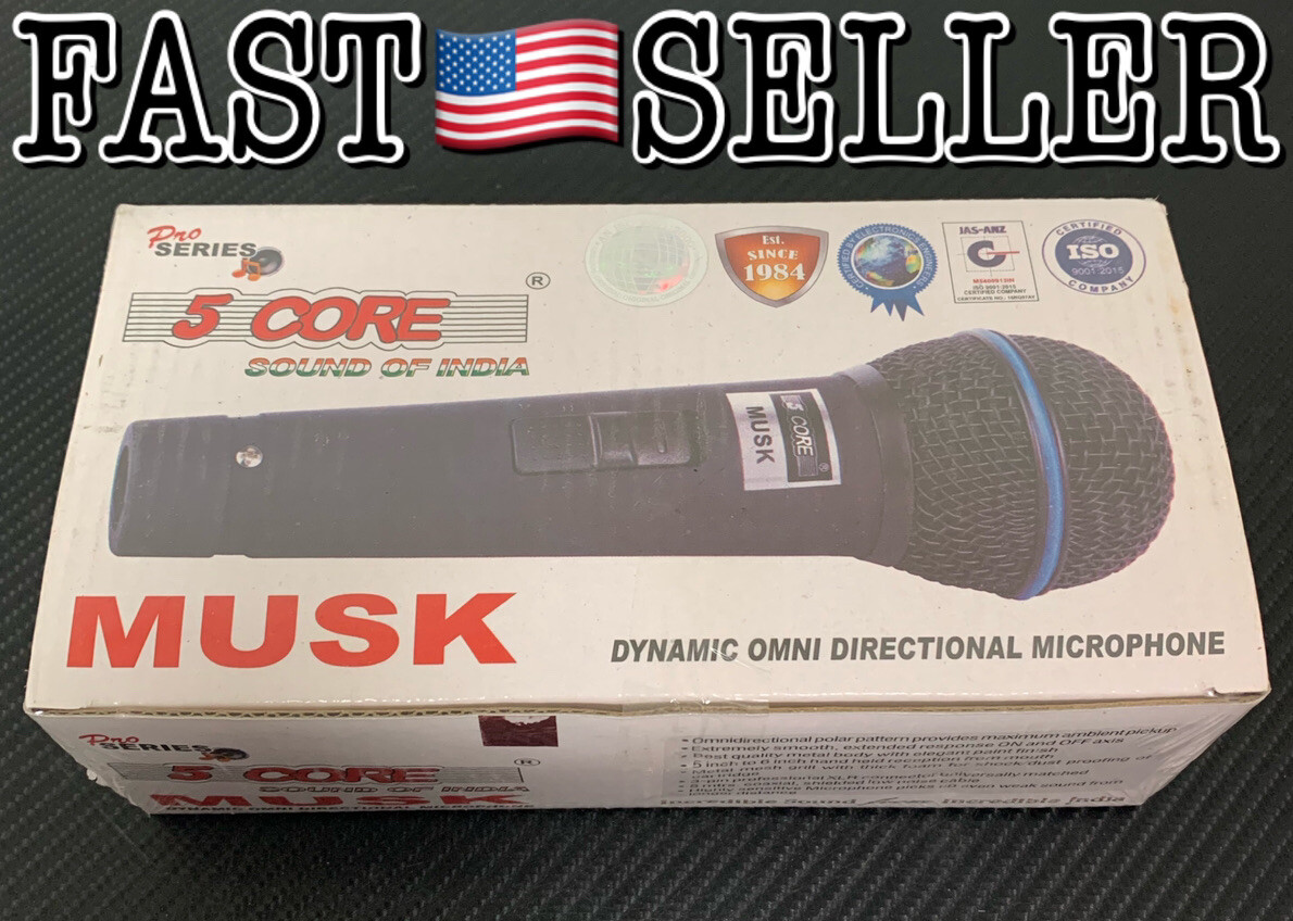 Pro Series 5 CORE MUSK Dynamic Omni Directional Microphone, Made In India! *NIB!