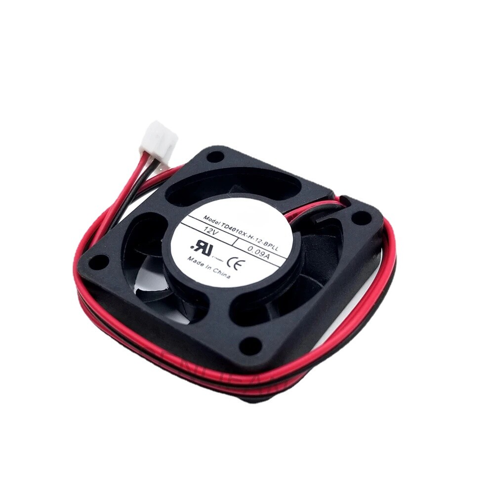 TD4010X-H-12-BPLL DC 12V 0.09A 1.08W 6500RPM 4010 40*40*10mm 2 Wires Fan