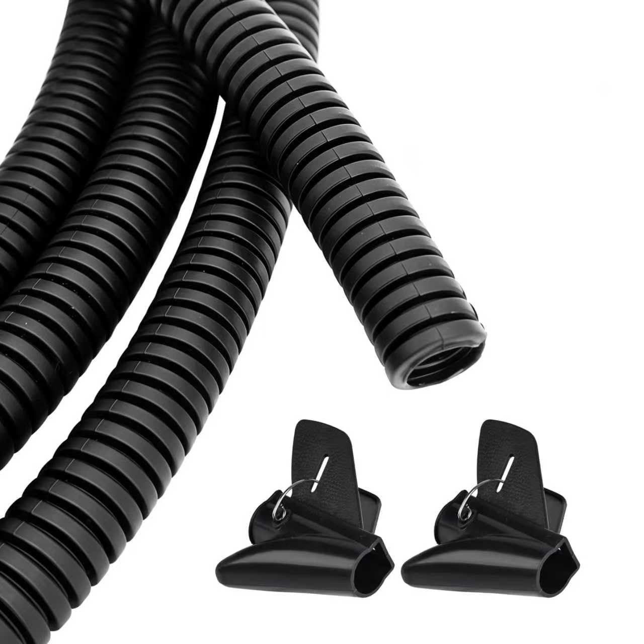 100 FT - 1/4 inch Flame Retardant Split Wire Loom Tubing with Installation To...