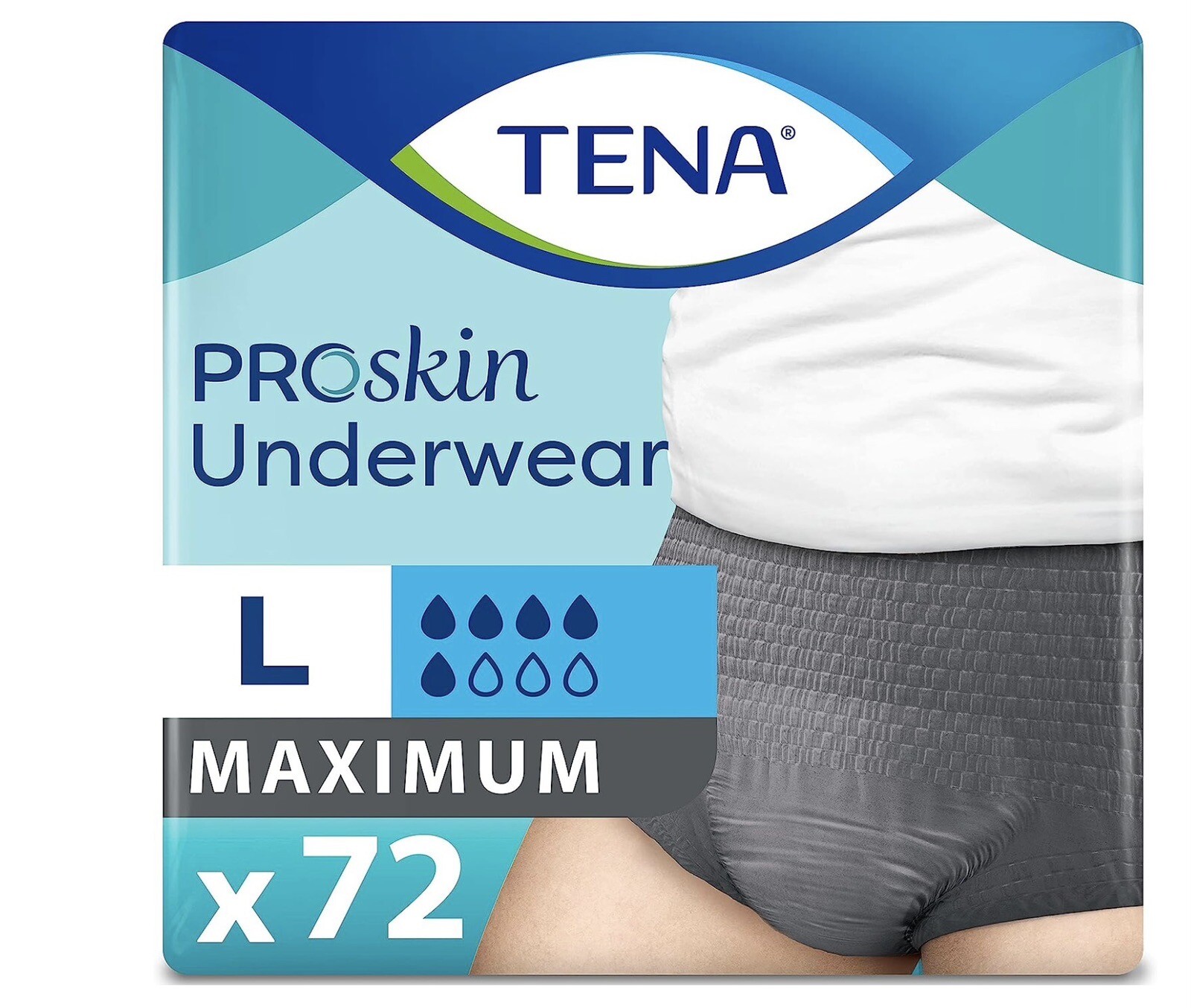 Tena Proskin Protective Underwear, Men, Size L, 18ct X 4