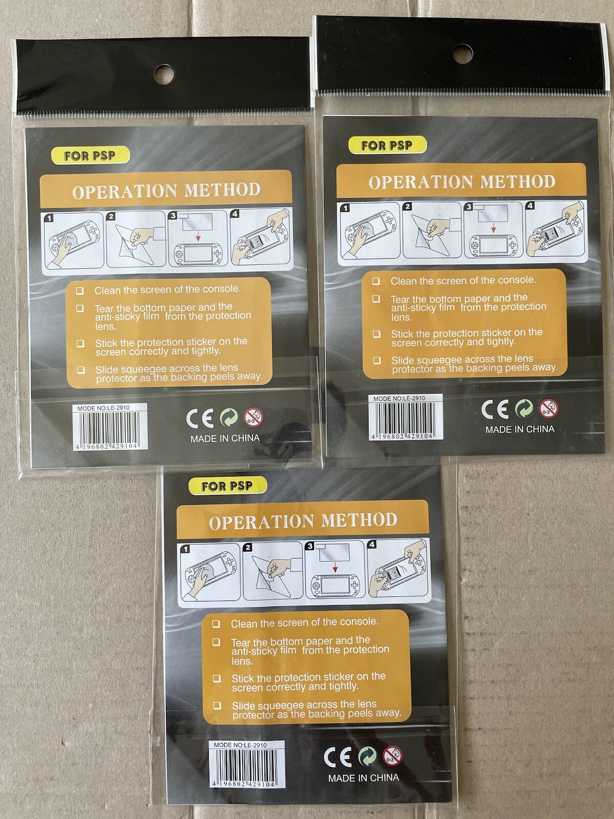 3X PSP Screen Protector. New