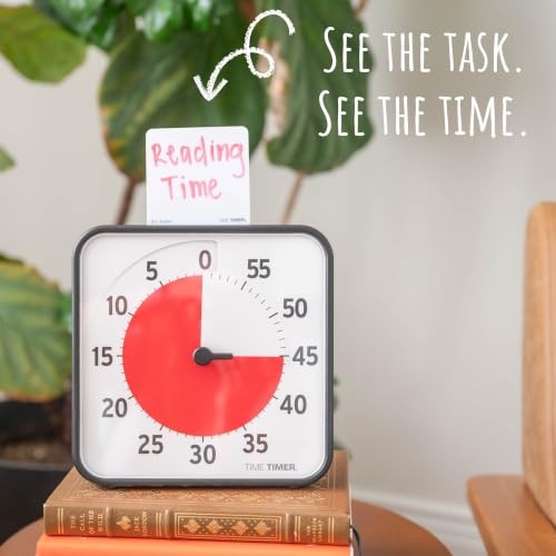 8 inch Visual Timer - 60 Minute Kids Desk Countdown Clock with Dry Erase