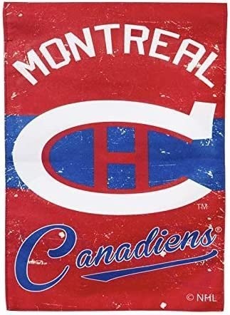 Montreal Canadiens Premium Garden Flag Linen Banner Double Sided 12.5x18 Inch Vi