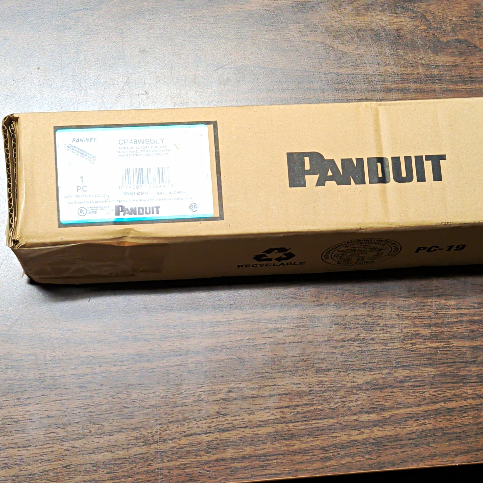 Panduit Mini-Com CP48WSBLY 48-Port RJ-45 Modular Patch Panel 1U 19"