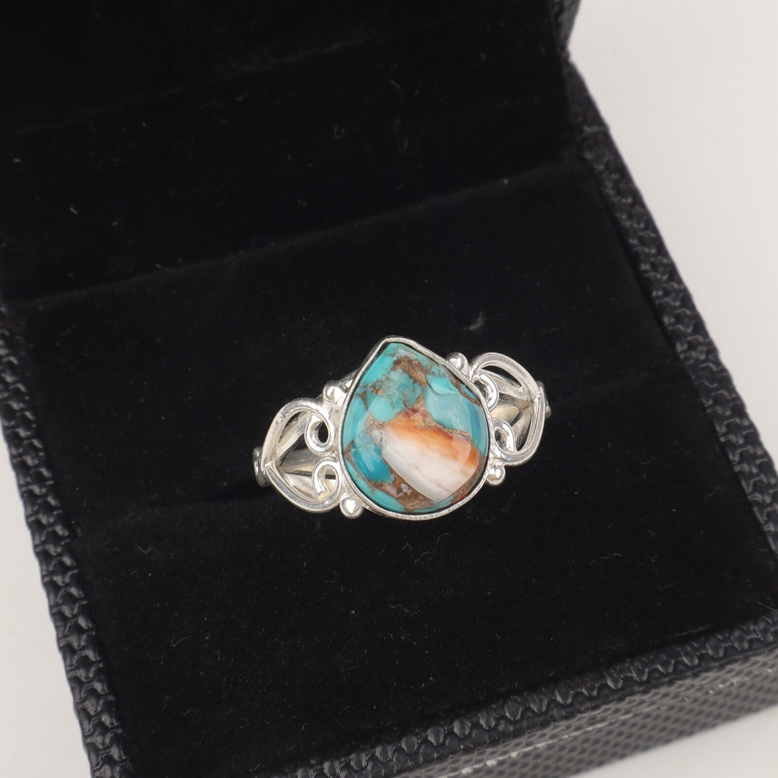 Spiny Oyster Gemstone 925 Sterling Silver Ring Handmade Jewelry All Size Women