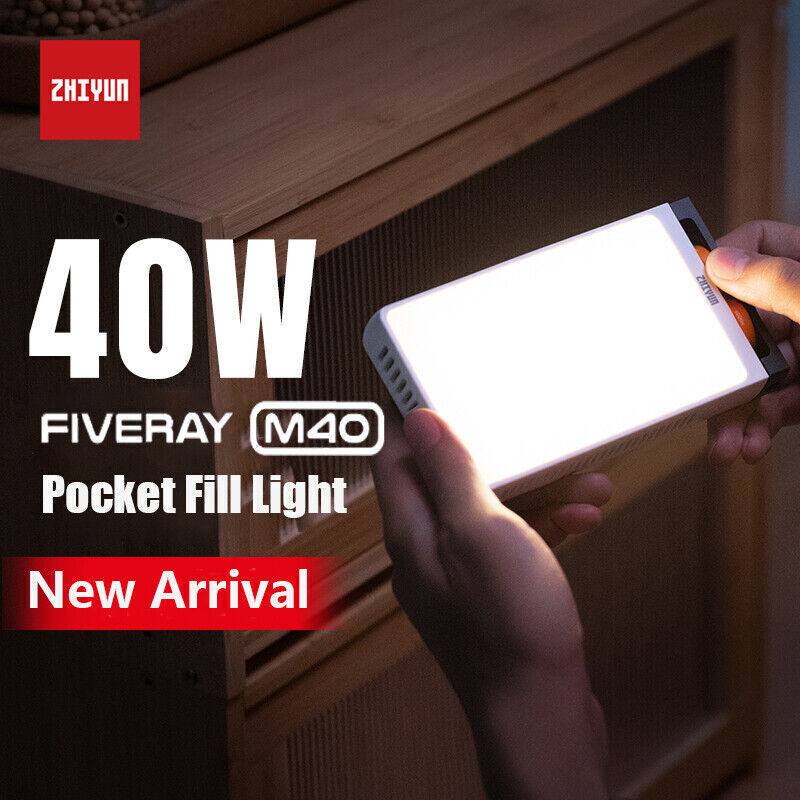 ZHIYUN M40 40W Pocket Led Video Light On-Camera Fill Light 2700K~6200K Bi-Color