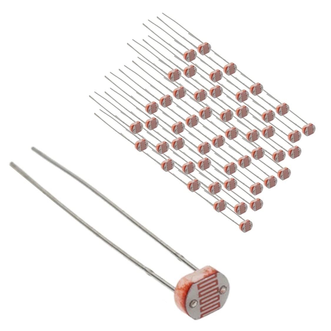 50pcs LDR Photoresistor Light Sensor Photocell for Arduino, ESP32, ESP8266, R...
