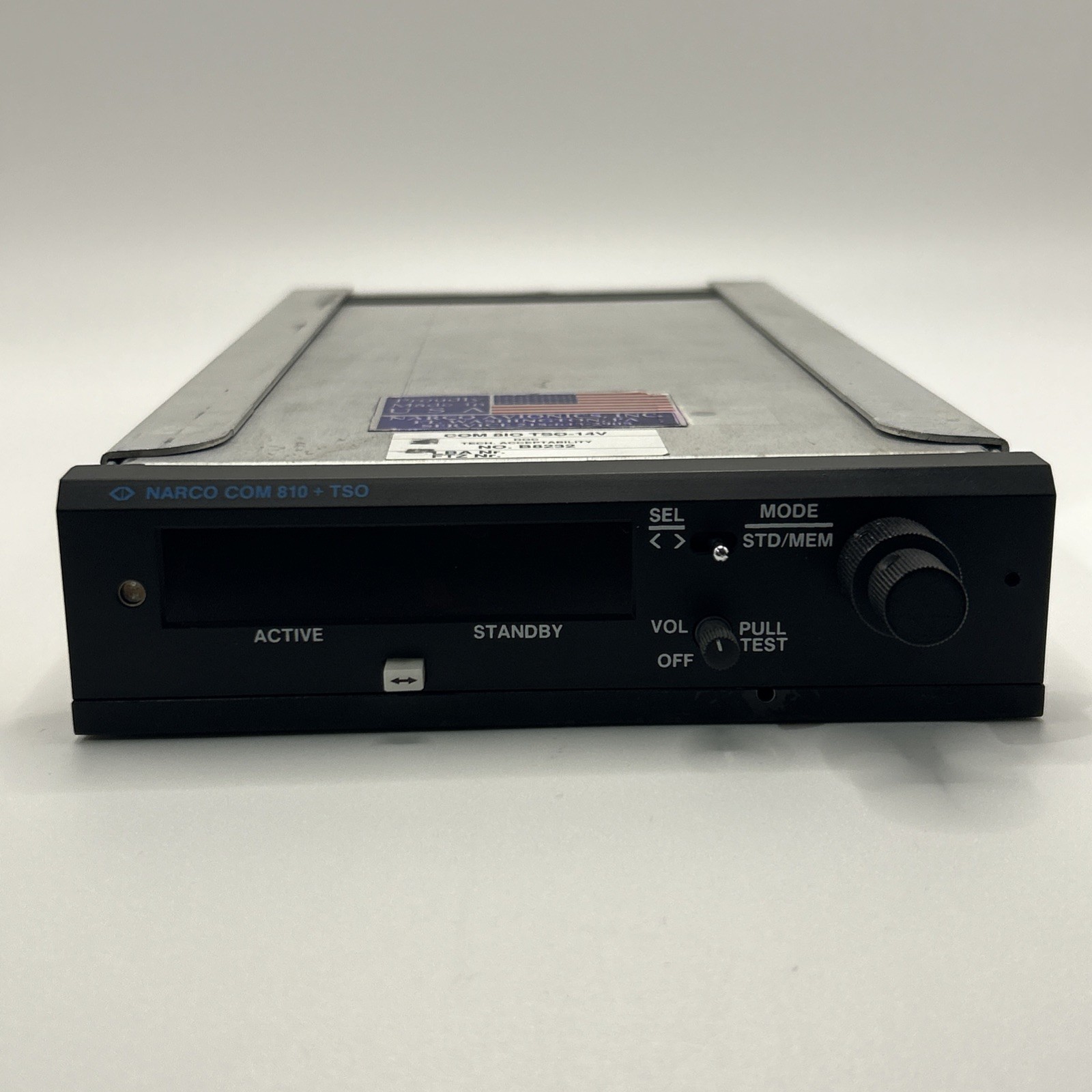NARCO COMM 810+R Plus TSO VHF COM TRANSCEIVER 14 Volt + Tray Slide In Replace