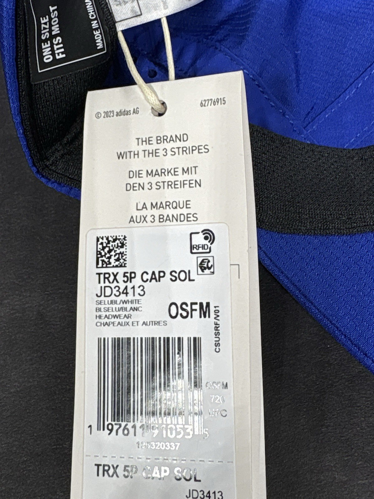 Adidas Terrex Climacool 5 Panel Strapback Hat Cap Sol Solid Blue OSFA NWT JD3413