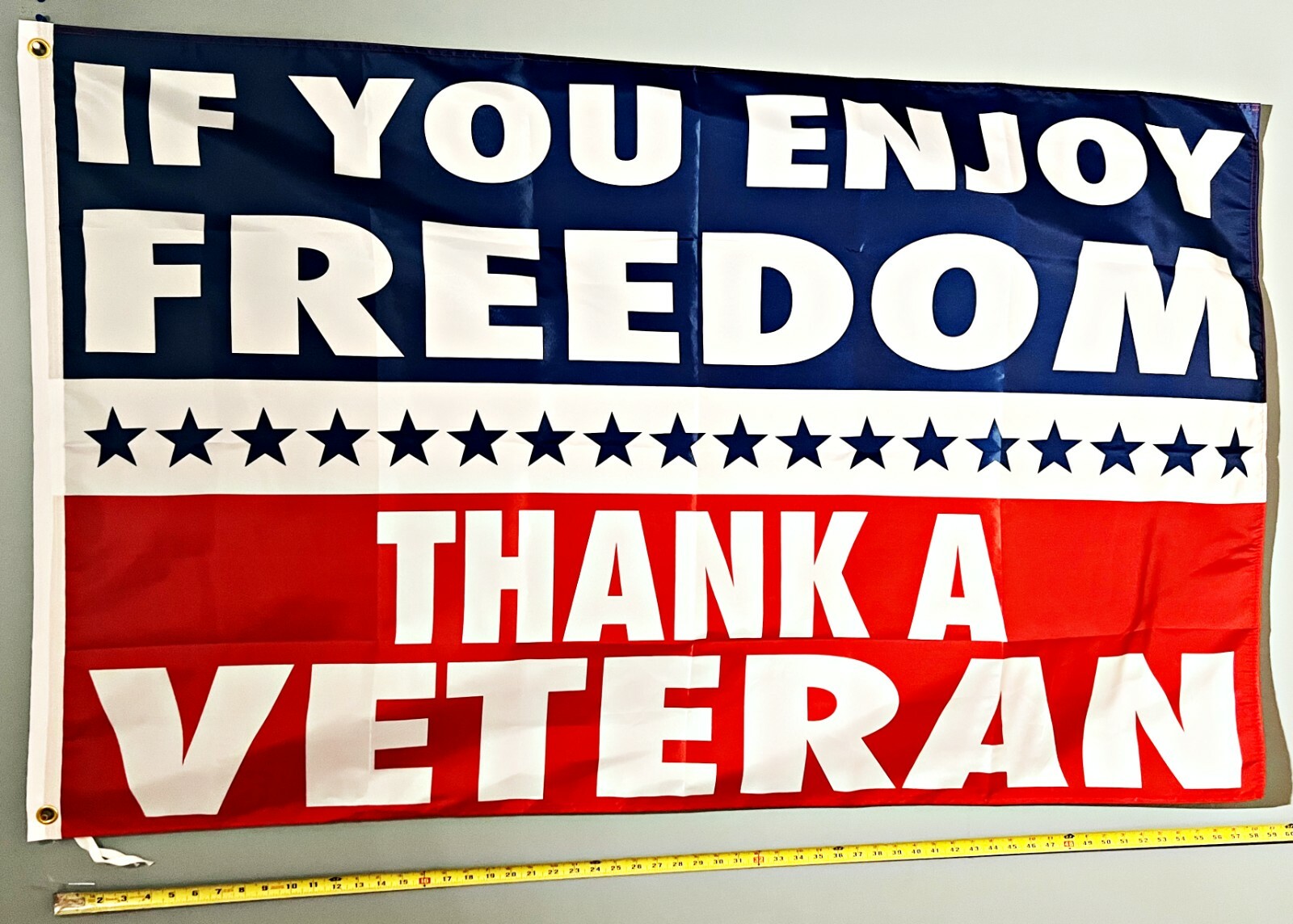 DONALD TRUMP FLAG FREE USA SHIP Freedom Thank A Veteran Desantis USA Sign 3x5'