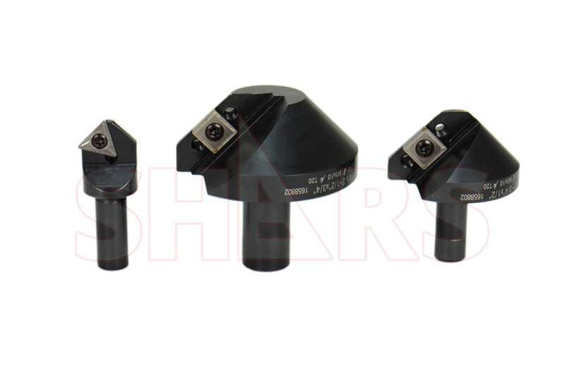 1/4" 1/2" 1-1/4" 90° Indexable Carbide Countersink Chamfer Set New ^]