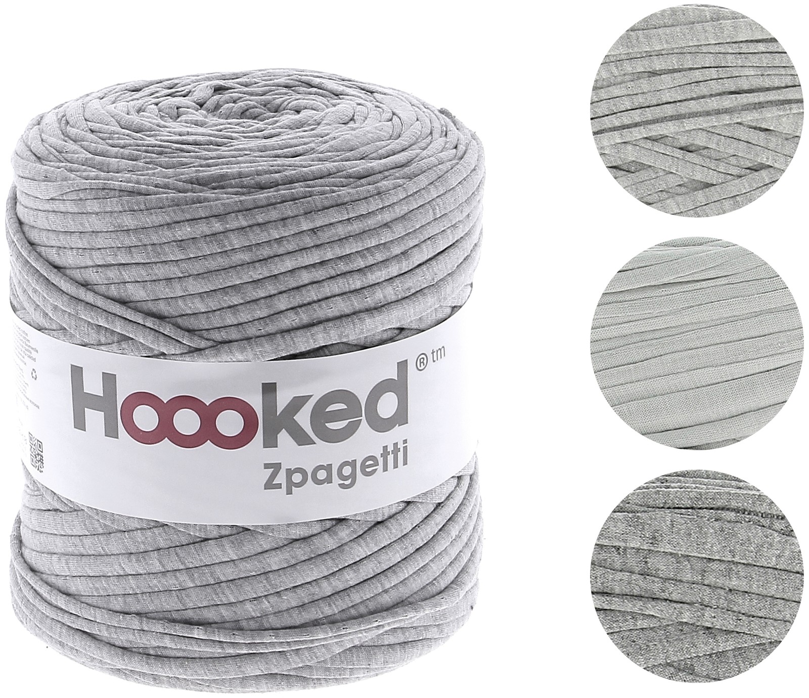 Hoooked Zpagetti Yarn-Sporty Gray - Medium Gray Shades - ZP00-1-12