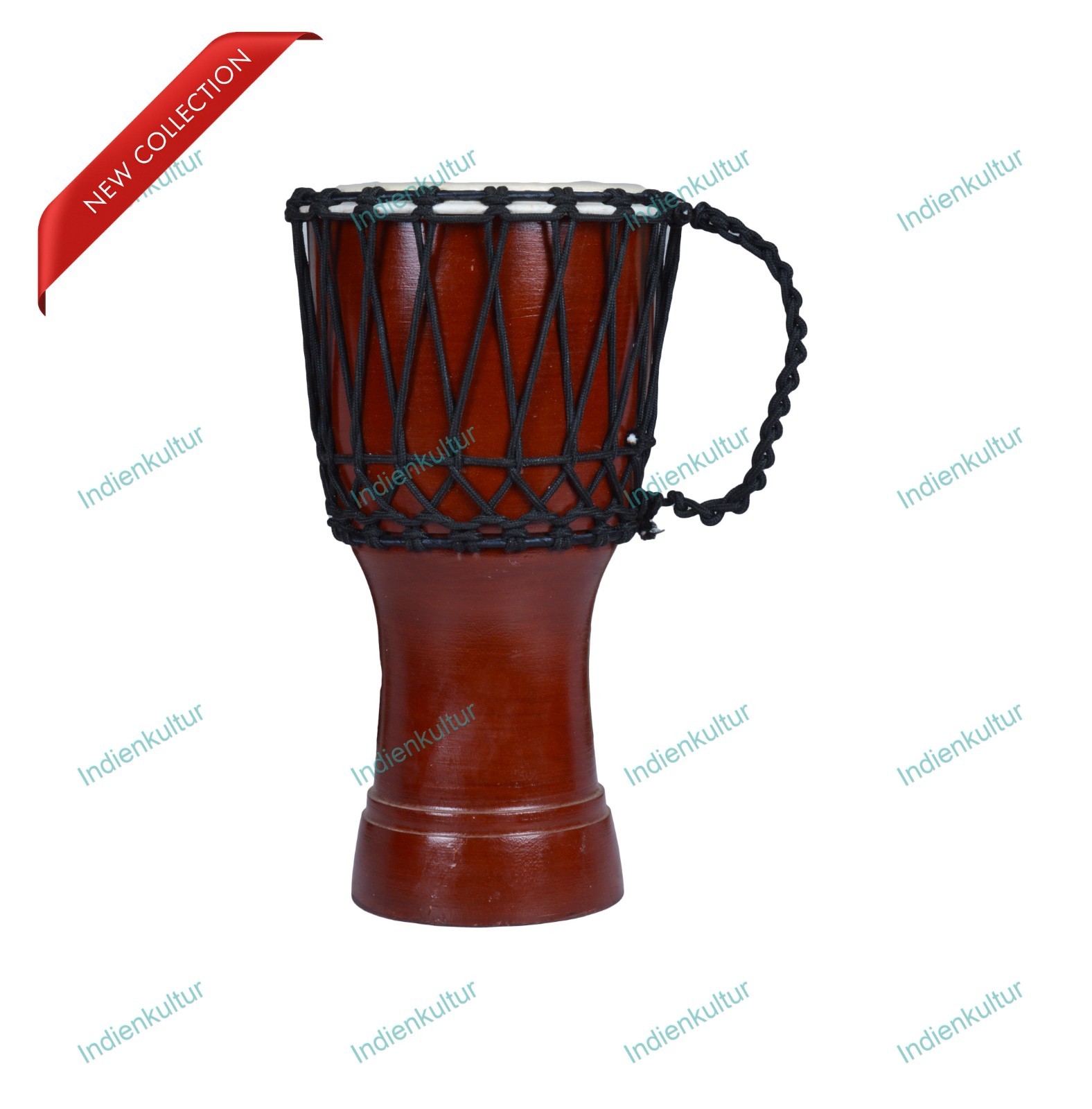 Solid Metallic Blue African Djembe Drum Bongo Wood Well Sound