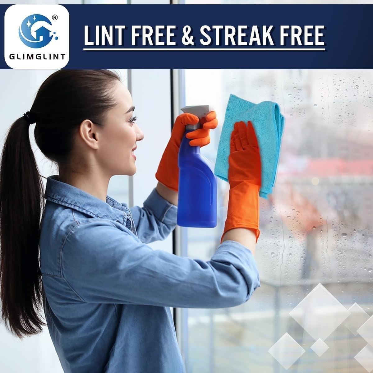 Eco-Friendly 12 Pack Microfiber Cleaning Rags - Multi-Surface, Machine Washable