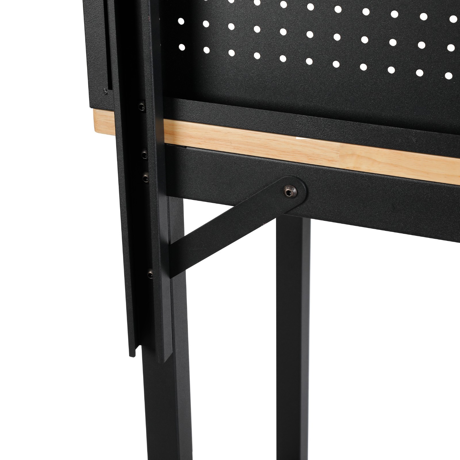 Hyper Tough 36" Steel Workbench w/ Pegboard, LED Light & Shelf 1050lb