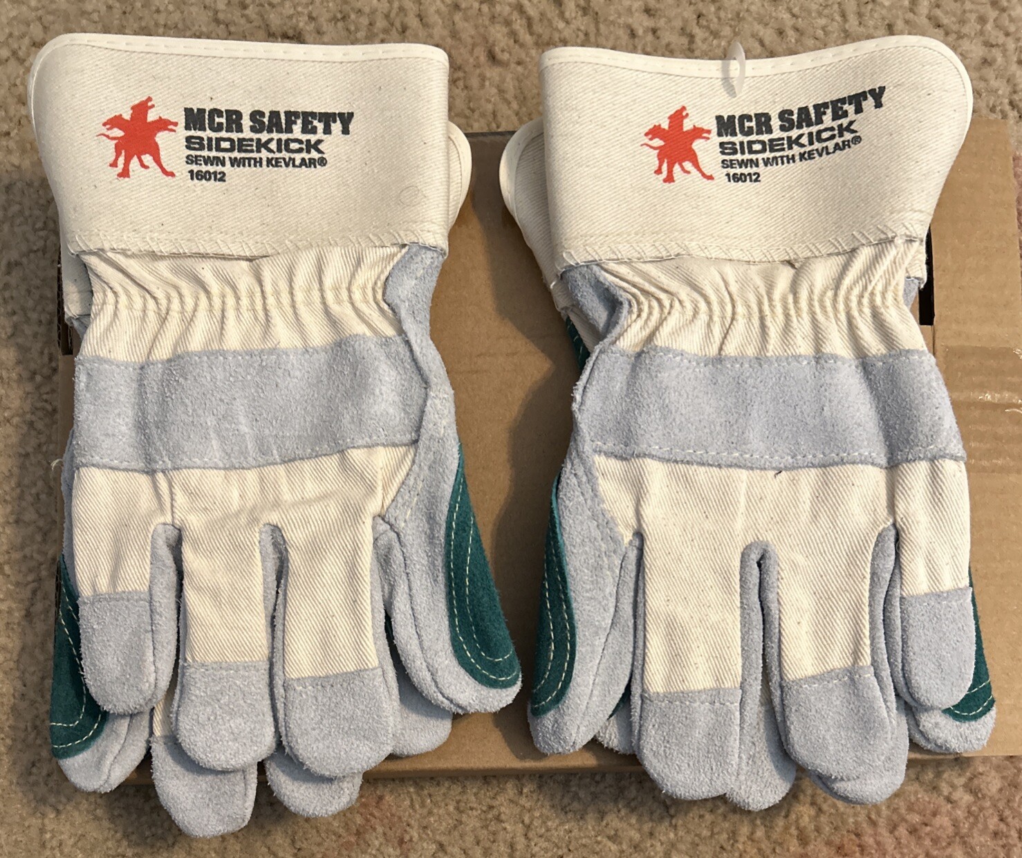 Lot Of 2 Pairs MCR Safety Sidekick Select Side Leather Palm Gloves Size XL 16012