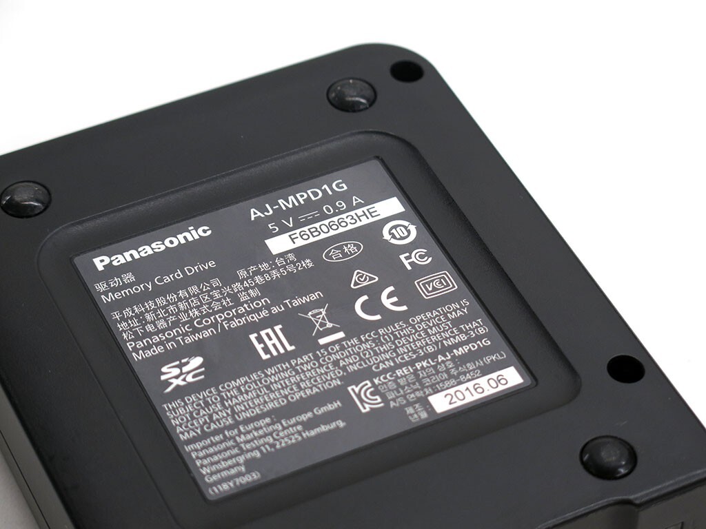 Panasonic AJ-MPD1G MicroP2 memory card reader USB 3.0 Micro P2 camcorder camera