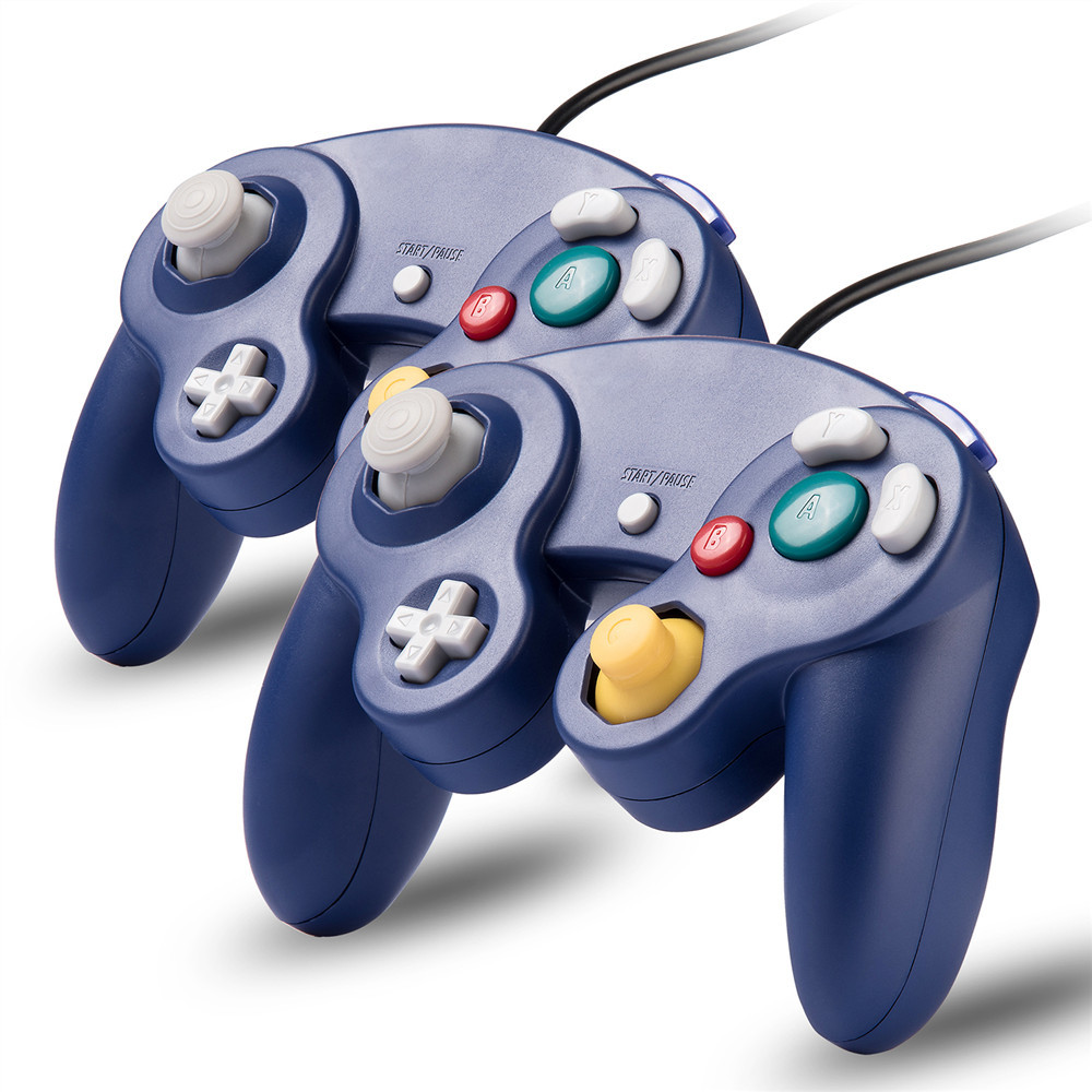 4 Pack Purple Wired NGC Game Controllers for Gamecube Console