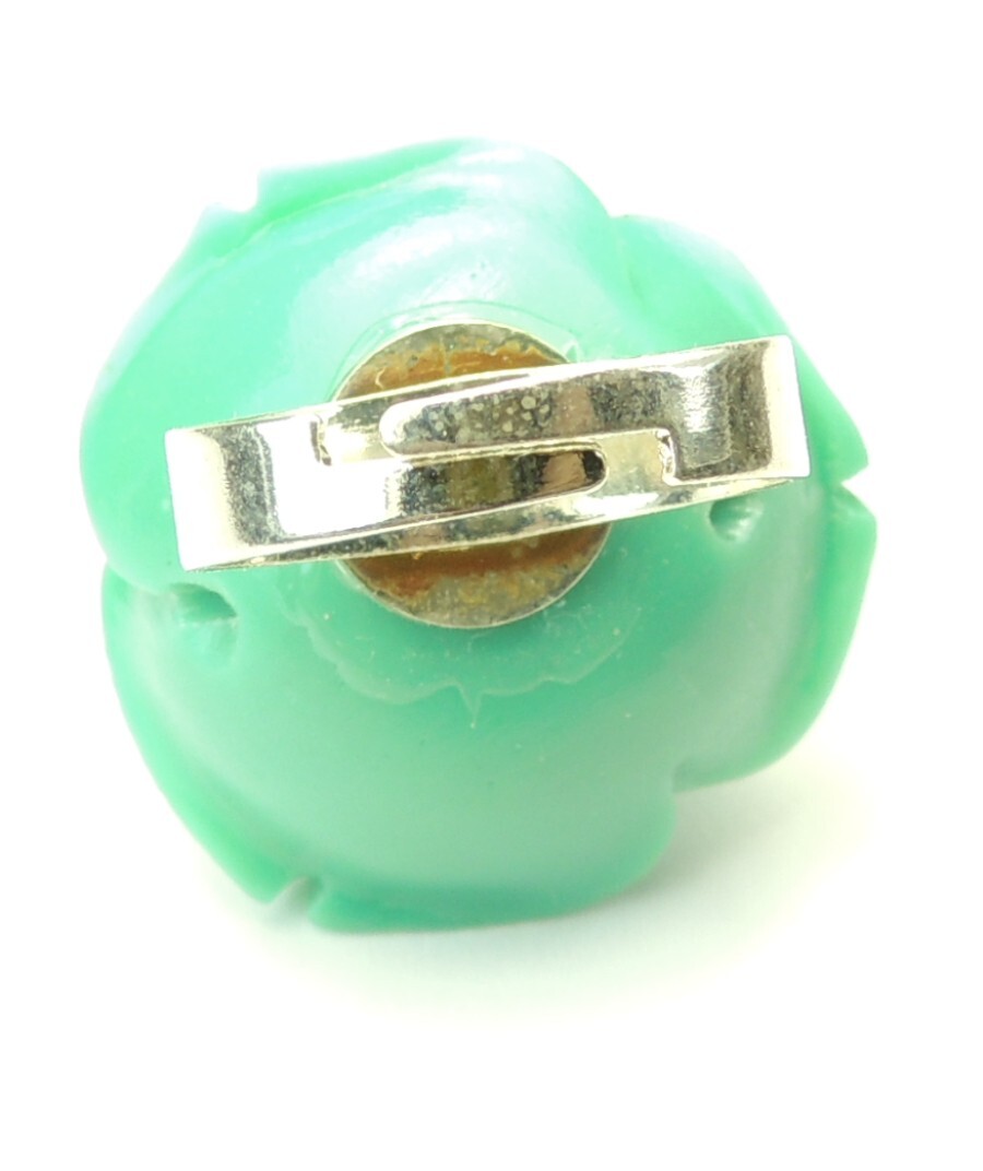 Turquoise Rose Ring Large Adjustable Handmade Statement