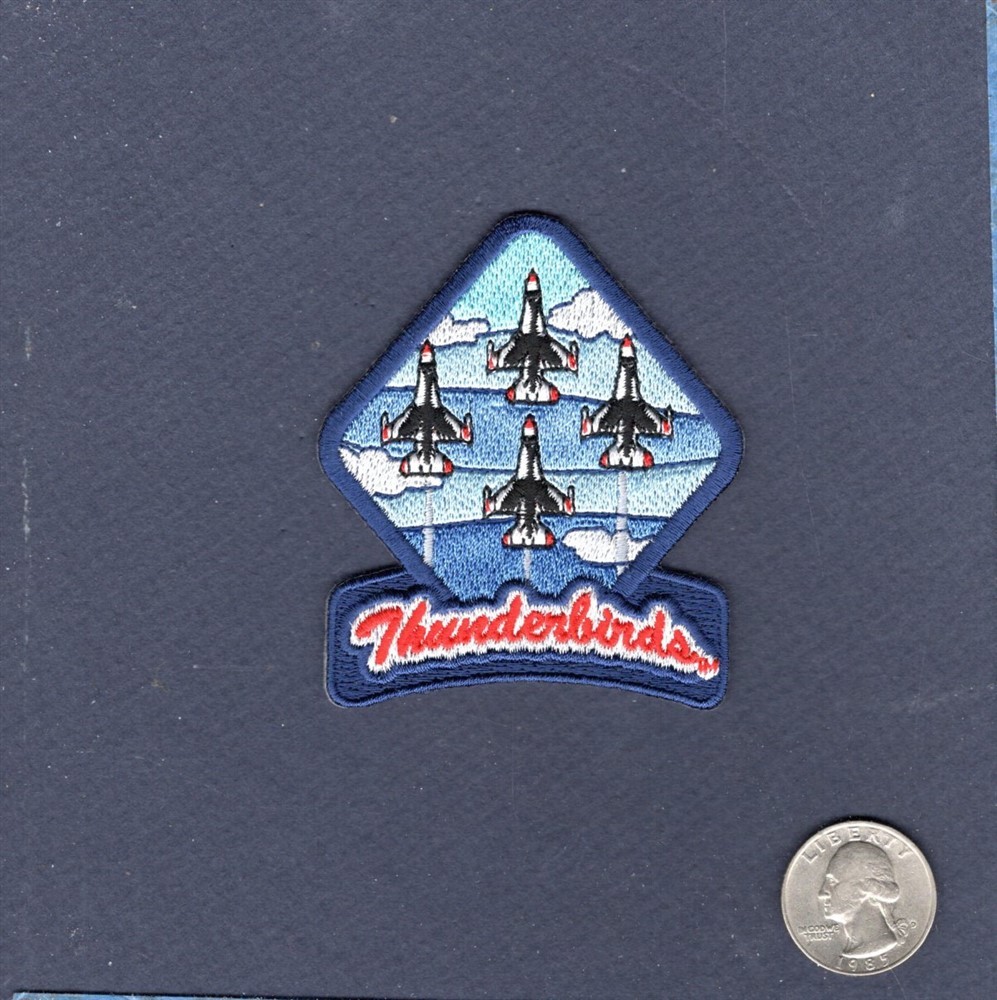 USAF THUNDERBIRDS F-16 Falcon Diamond Flight Demonstration Team Squadron Patch