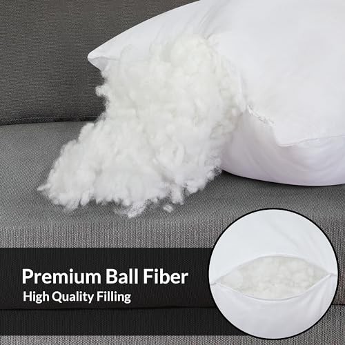 Pack of 2 White 20x20 Pillow Inserts - Down Alternative Throw