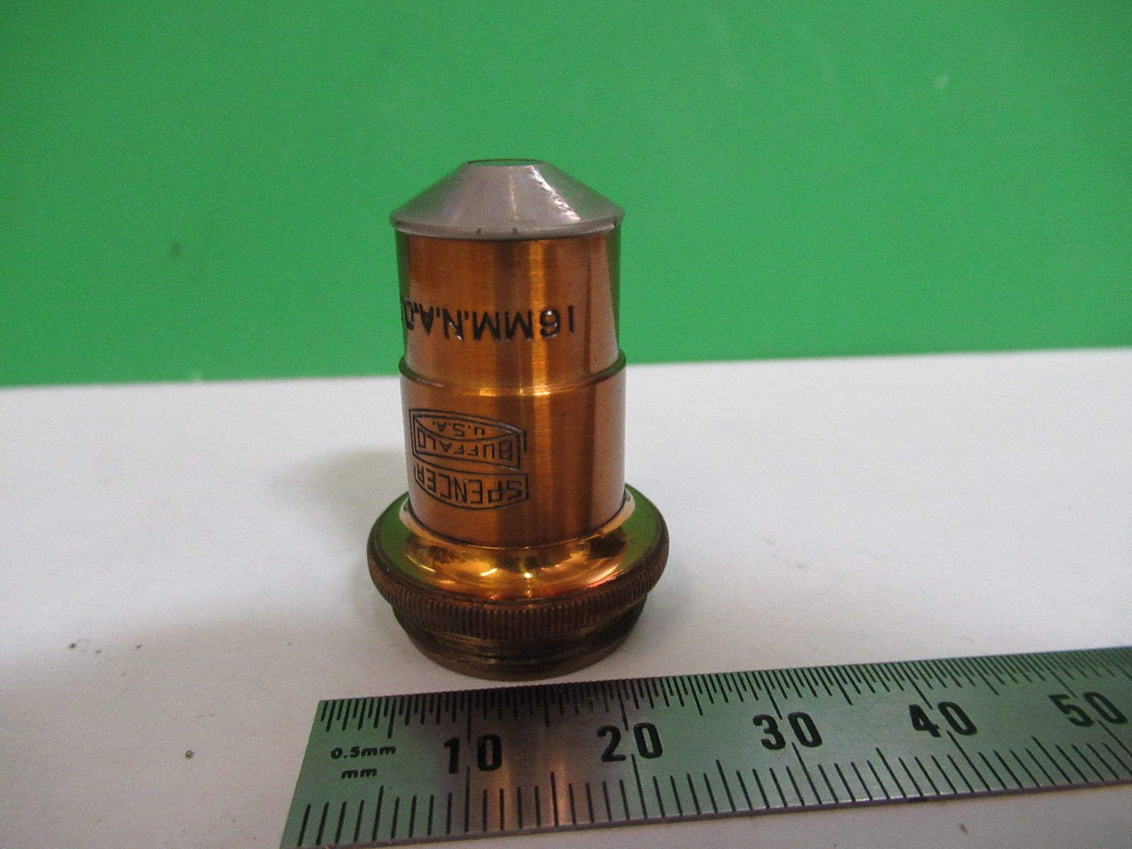 ANTIQUE SPENCER OPTICS AO OBJECTIVE 10X LENS MICROSCOPE PART AS PICTURED T5-A-71