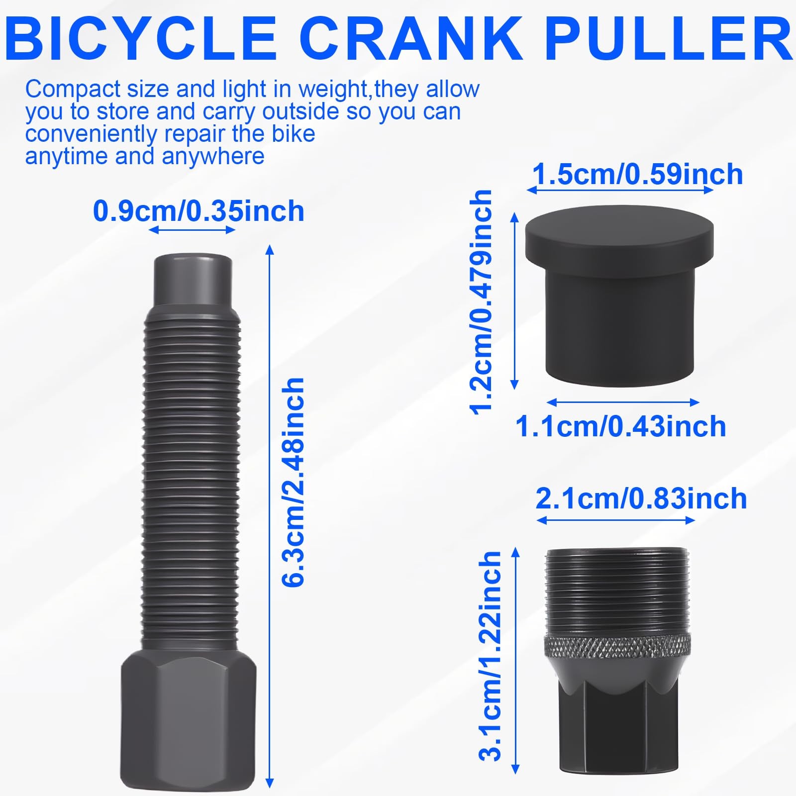 Bicycle Crank Unloading Tool, Black Crank Arm Puller Arm Puller Compact Crank...