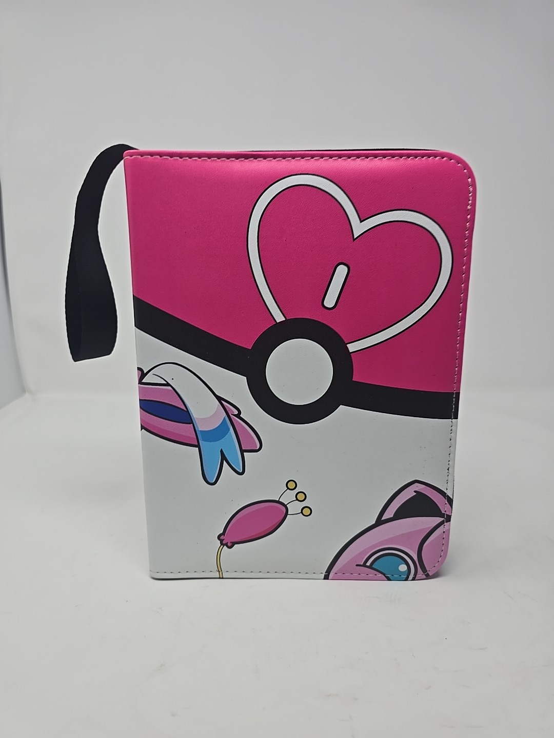 Pokemon TCG Pink White Sylveon Zip Up 55 pages Holds 440 Card Binder TCGAMES