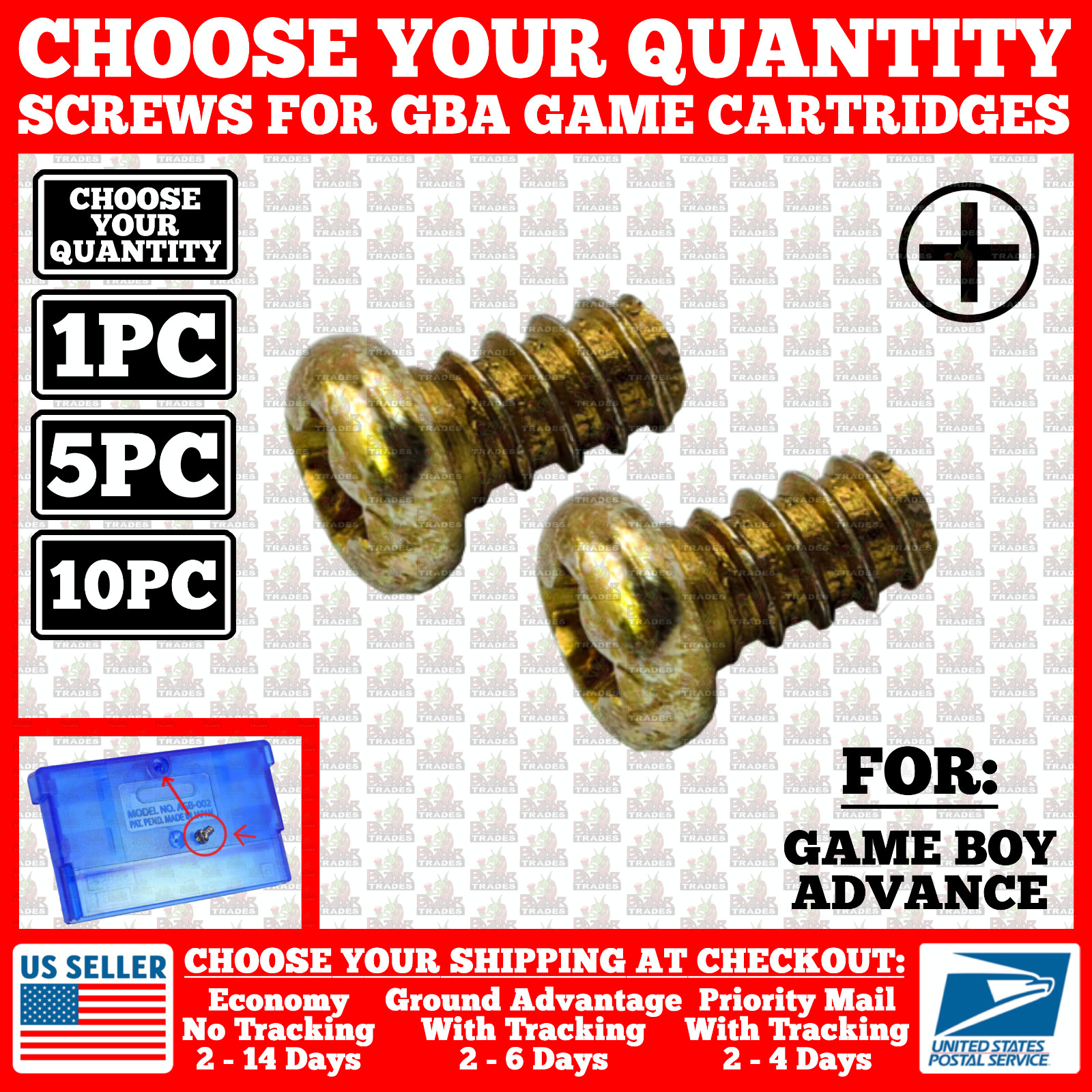 Replacement Screw for Nintendo Game Boy Advance/GBA Game-Cartridge Shell Housing