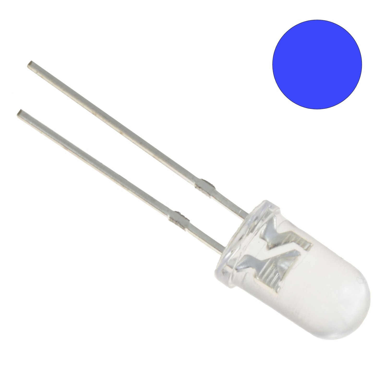 50 x Blue Flickering Candle Effect 5mm LED