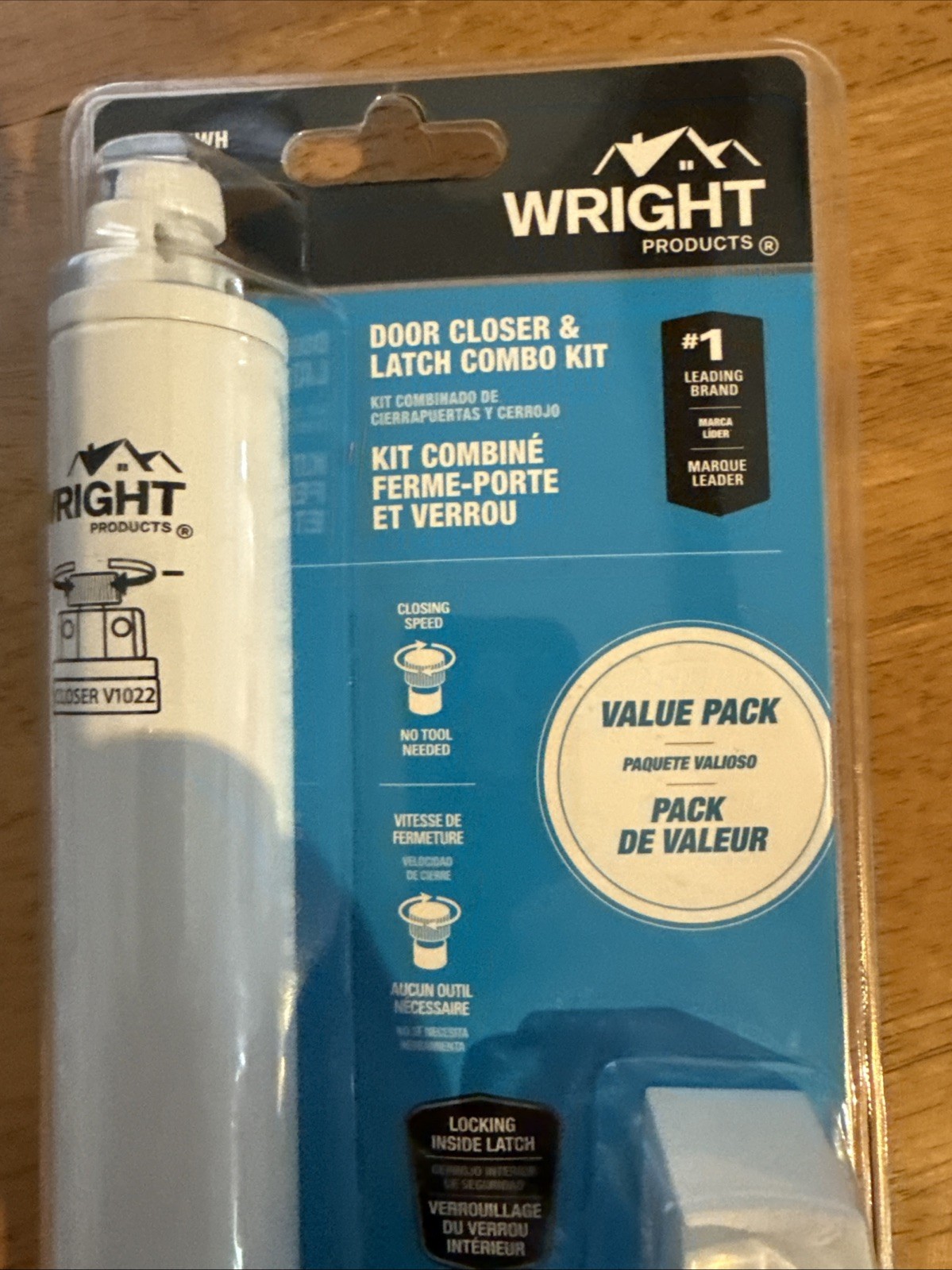 Door Closer And Latch Combo Kit , Wright , New