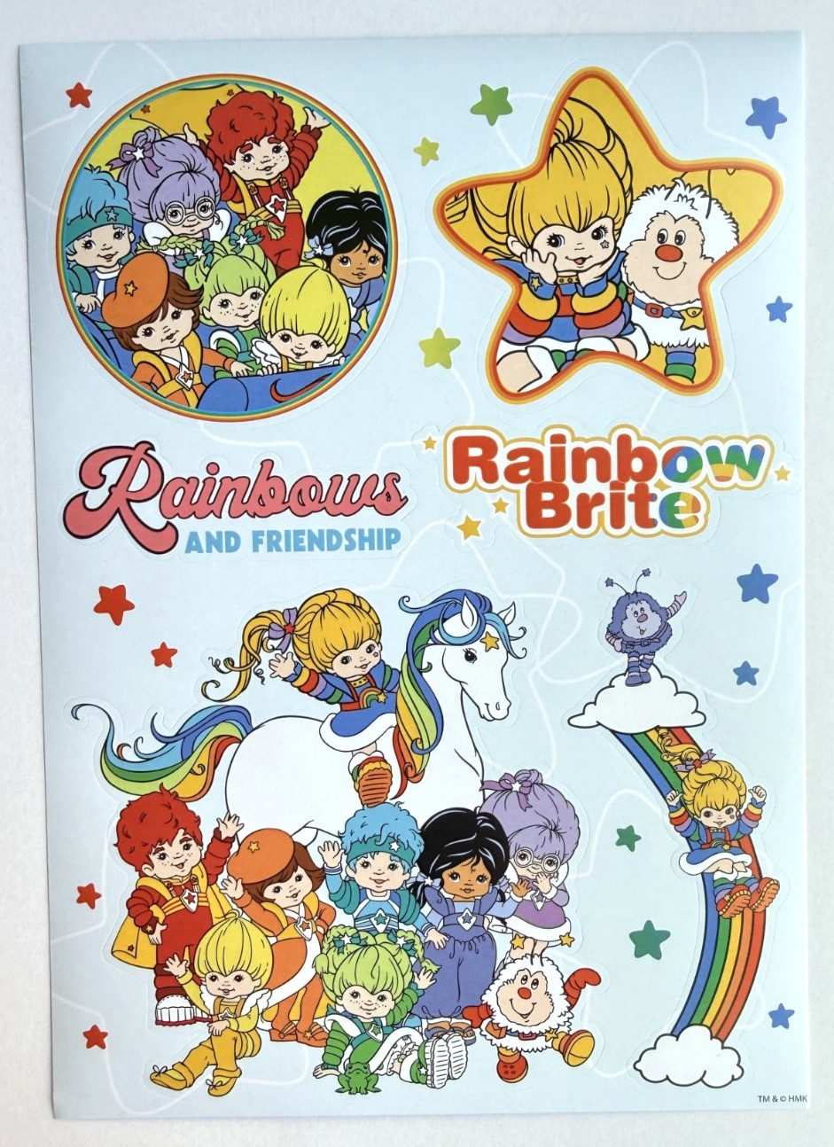 Hallmark HMK 🌈 Rainbow Brite 🌈 Sticker Sheet Starlite,  Rainbows, and Friends