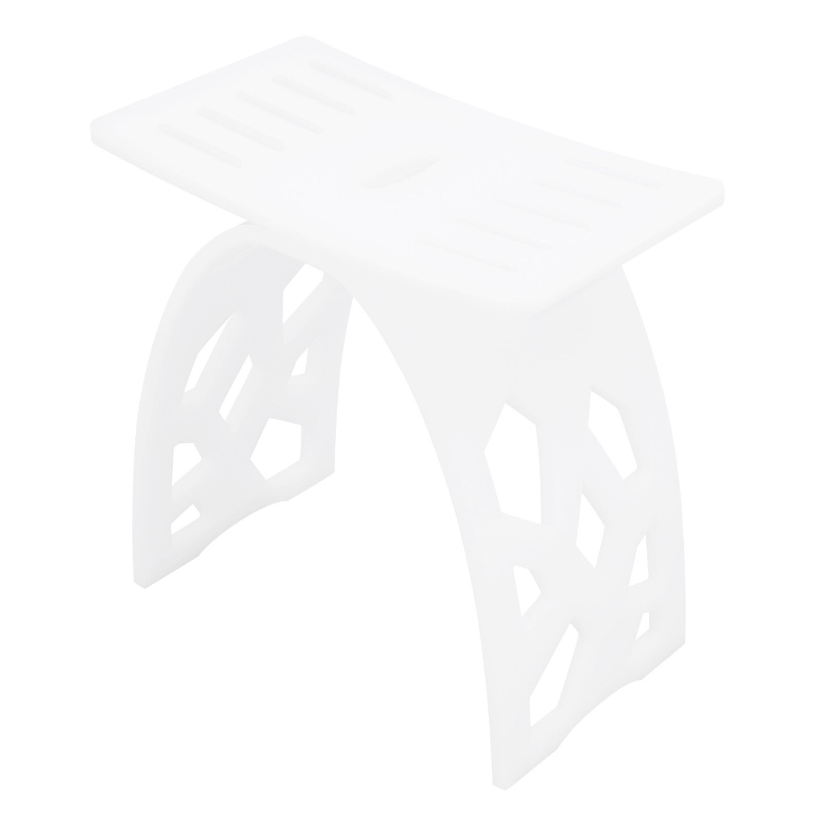 Acrylic Shower Stool Bathroom Bench, Bath Stool with Water Leaking Channel