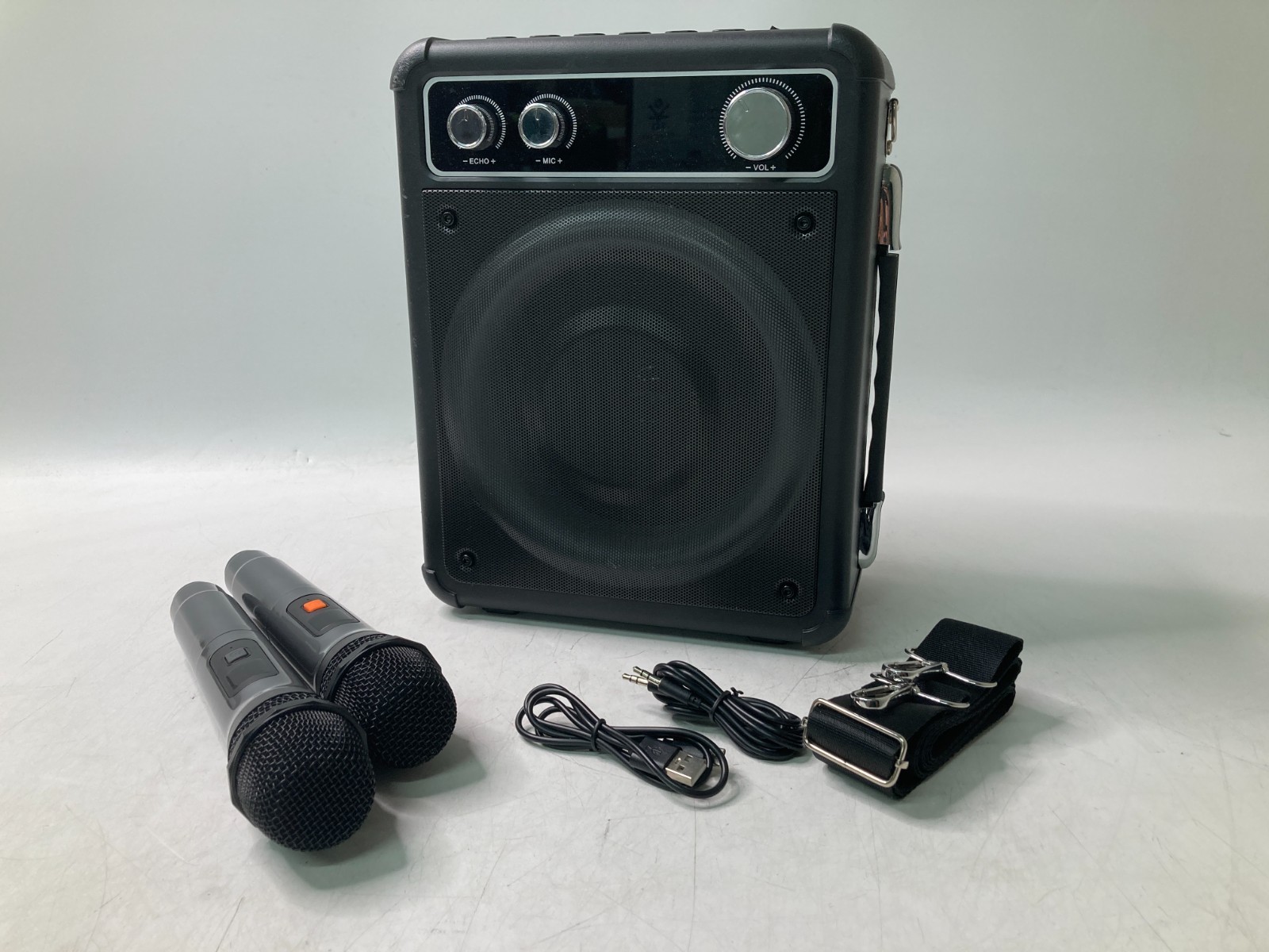 VOSOCO RGB Portable Bluetooth Karaoke Speaker with 2 Wireless Microphones