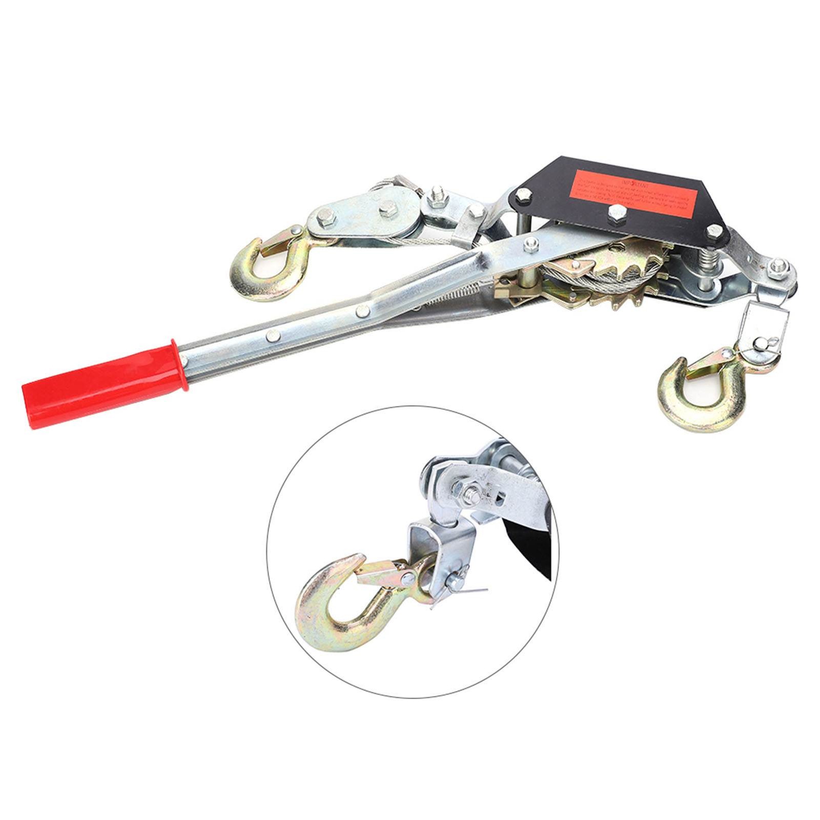 Wire Rope Puller 2 Ton Rope Puller Mini Tightener Double Hook Lifting Tool