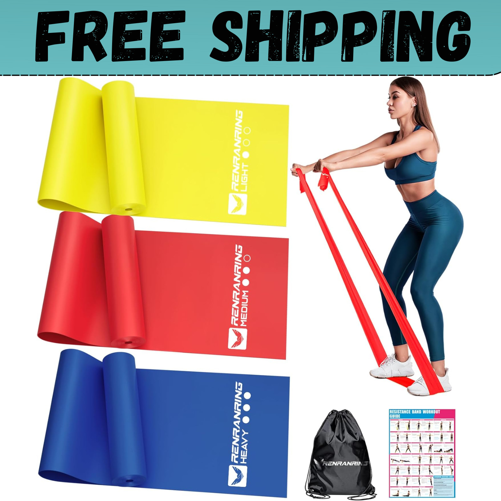 Resistance Bands for Working Out Exercise Bands for Physical Therapy Stretch Rec